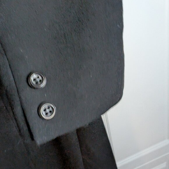 Vintage D’Allaird’s Black Wool Velvet Collar Midi Coat | M/L Oversized Fit - Picture 7 of 13